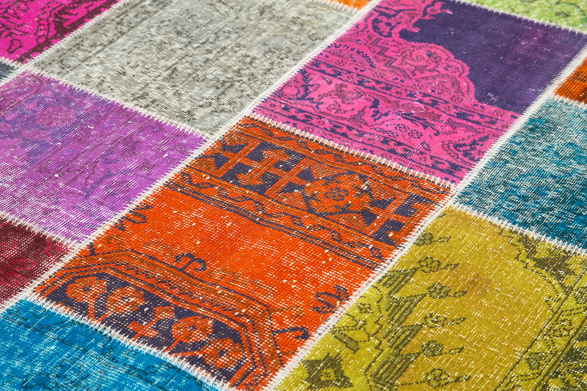 7x10 Multicolor Patchwork Rug - 31674