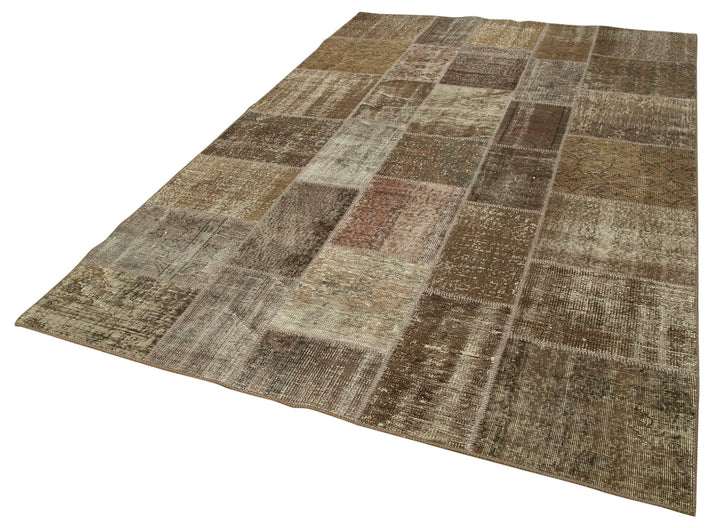 6x10 Brown Patchwork Rug - 31681