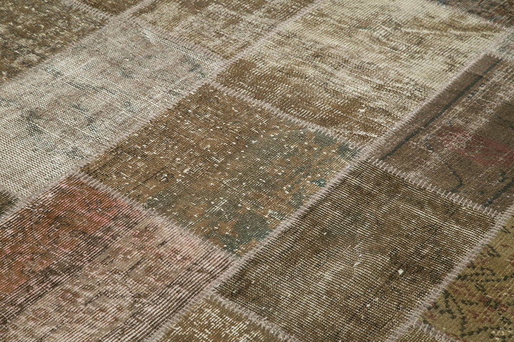 6x10 Brown Patchwork Rug - 31681