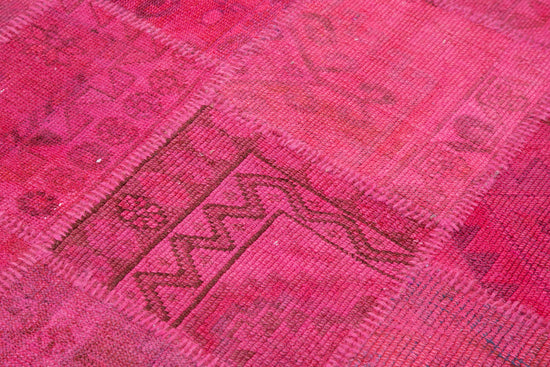 5x7 Pink Patchwork Rug - 31692