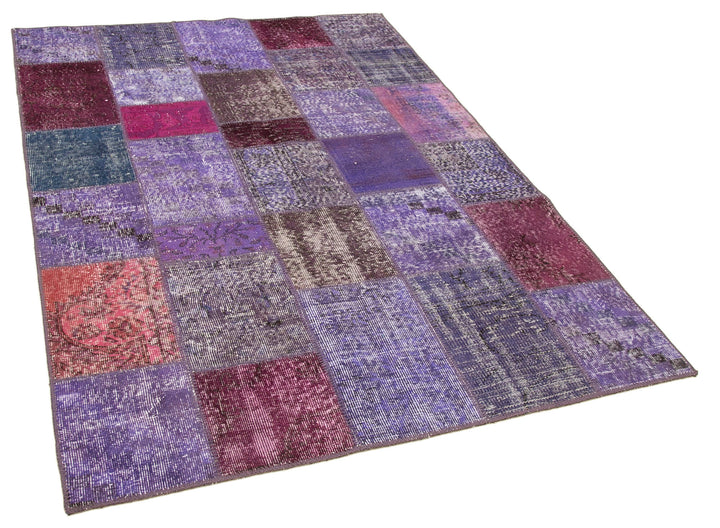 5x7 Purple Patchwork Rug - 31693