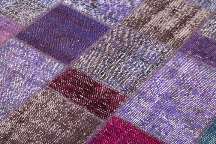 5x7 Purple Patchwork Rug - 31693