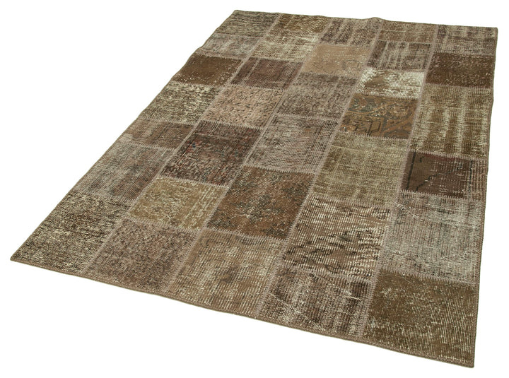 5x7 Brown Patchwork Rug - 31703