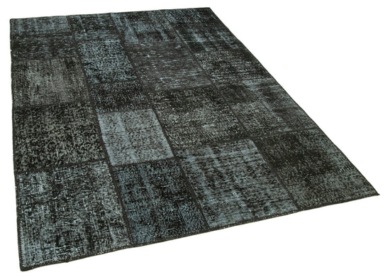 5x7 Black Patchwork Rug - 31709