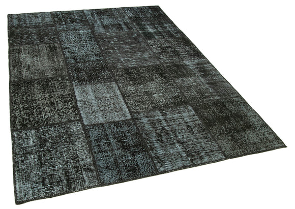 5x7 Black Patchwork Rug - 31709