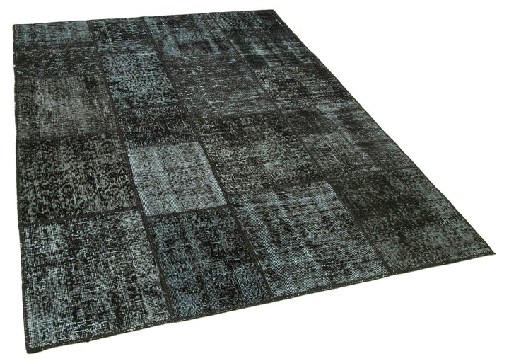 5x7 Black Patchwork Rug - 31709