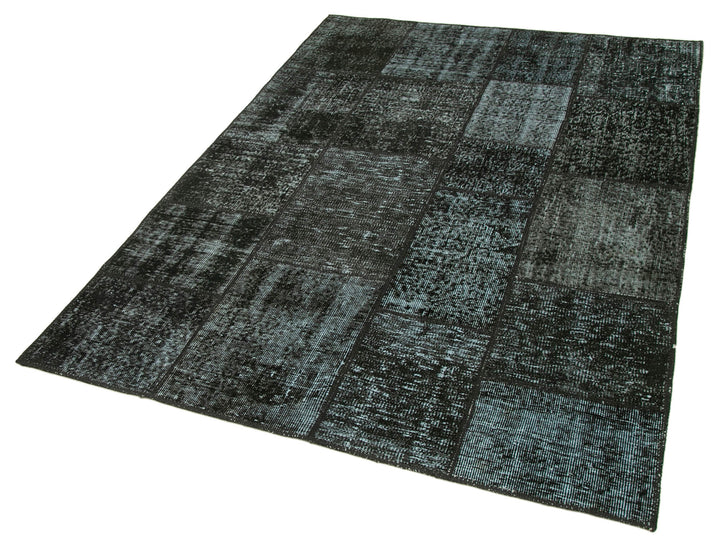 5x7 Black Patchwork Rug - 31709