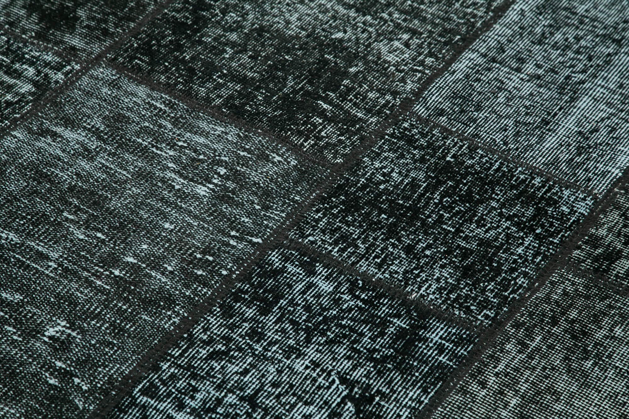 5x7 Black Patchwork Rug - 31709