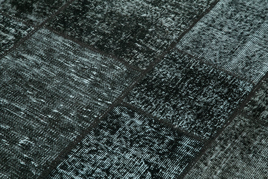 5x7 Black Patchwork Rug - 31709