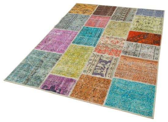 5x7 Multicolor Patchwork Rug - 31720