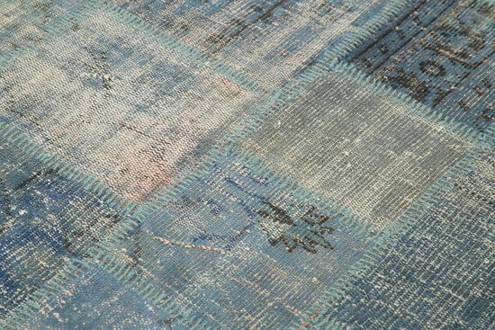 5x7 Blue Patchwork Rug - 31723