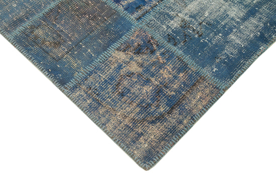 5x7 Blue Patchwork Rug - 31744