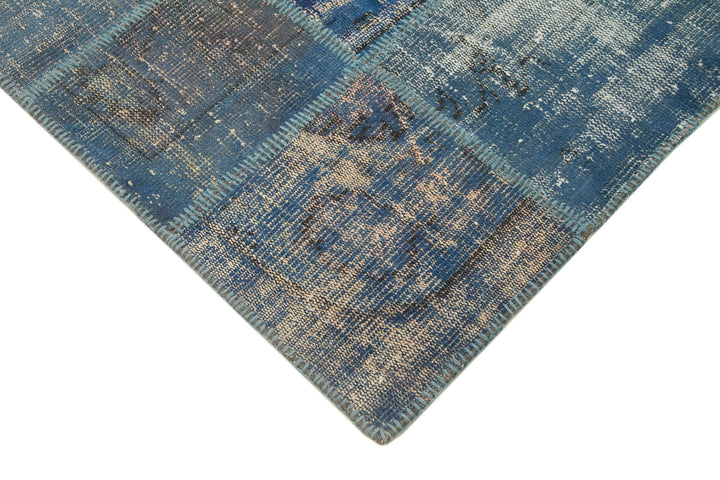 5x7 Blue Patchwork Rug - 31744