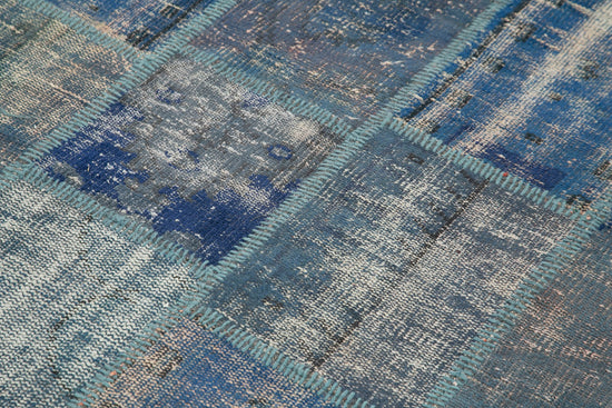 5x7 Blue Patchwork Rug - 31744