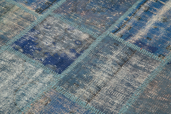 5x7 Blue Patchwork Rug - 31744