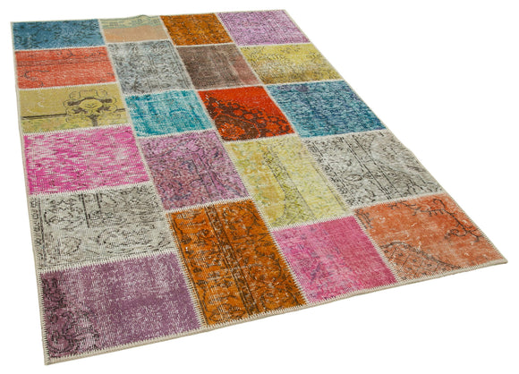 5x6 Multicolor Patchwork Rug - 31745