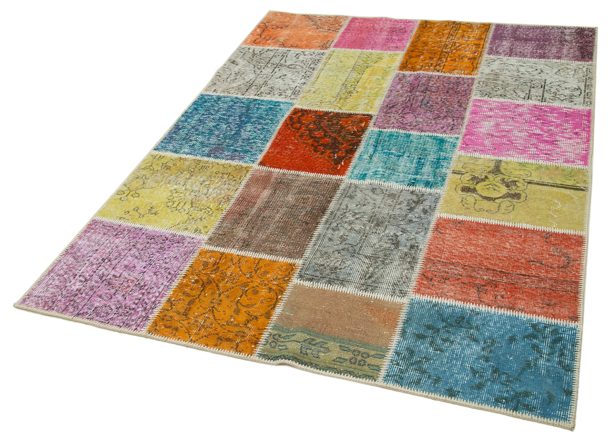 5x6 Multicolor Patchwork Rug - 31745