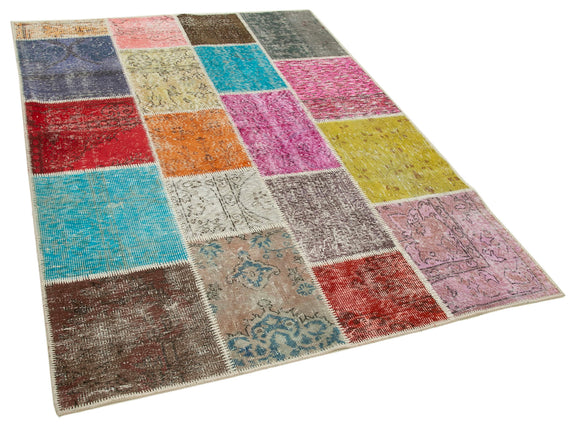 5x7 Multicolor Patchwork Rug - 31747