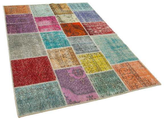 5x7 Multicolor Patchwork Rug - 31749