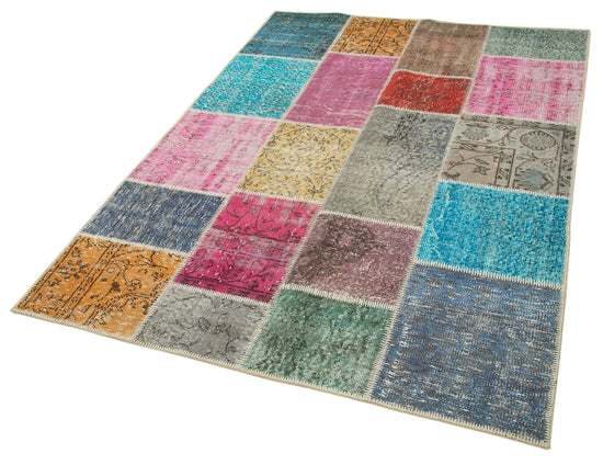 5x7 Multicolor Patchwork Rug - 31755