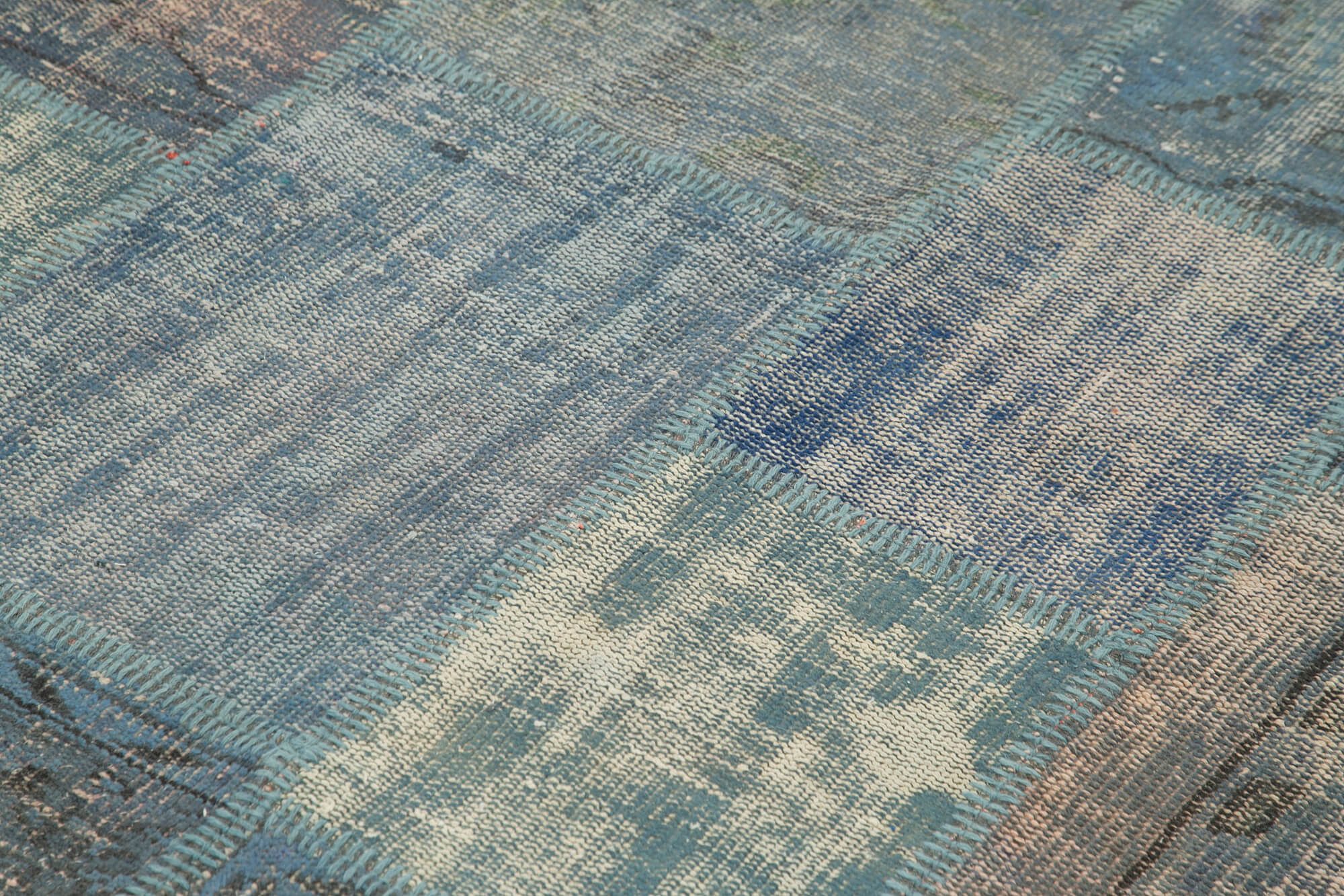 5x7 Blue Patchwork Rug - 31757