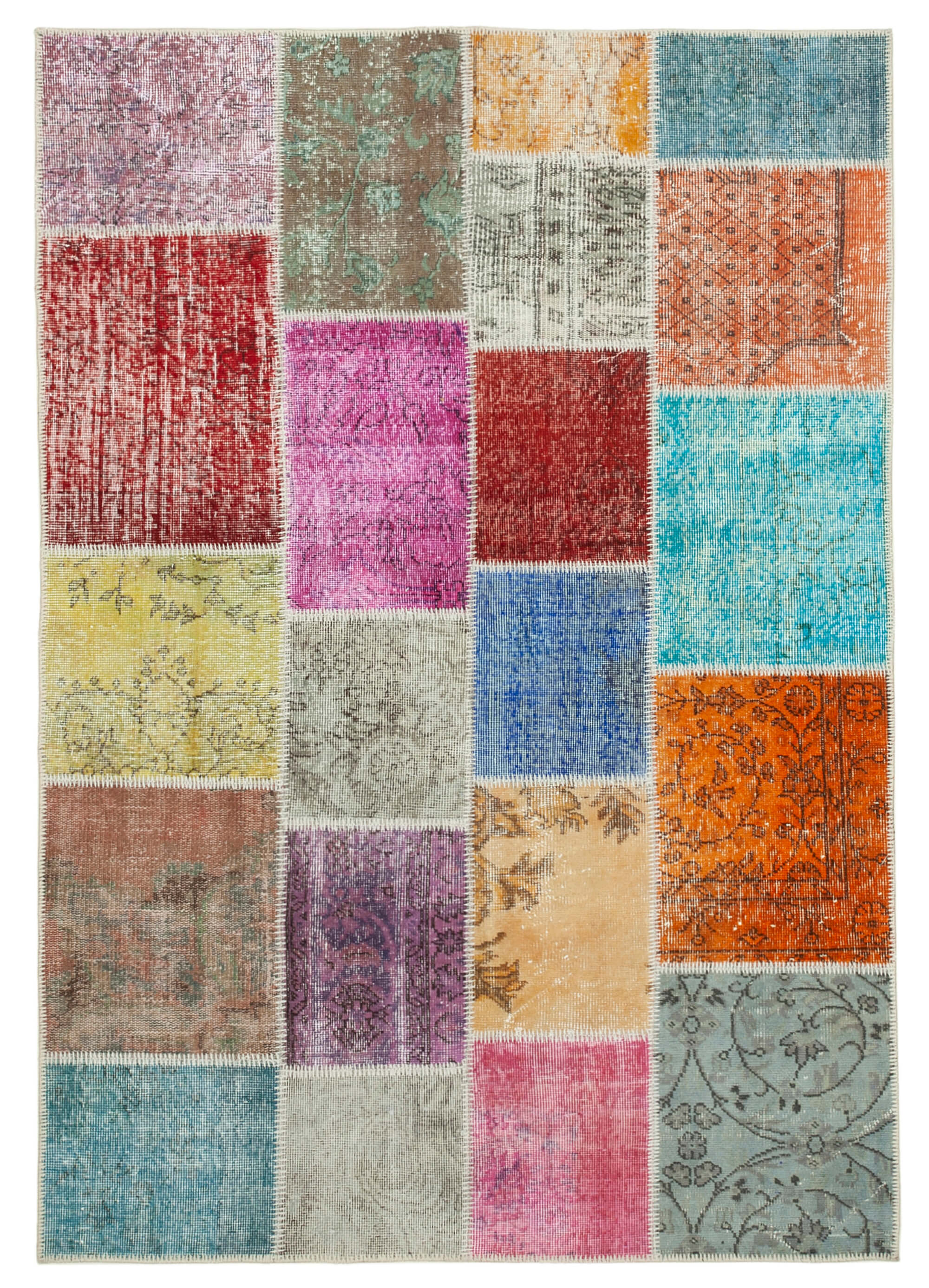 5x7 Multicolor Patchwork Rug - 31766