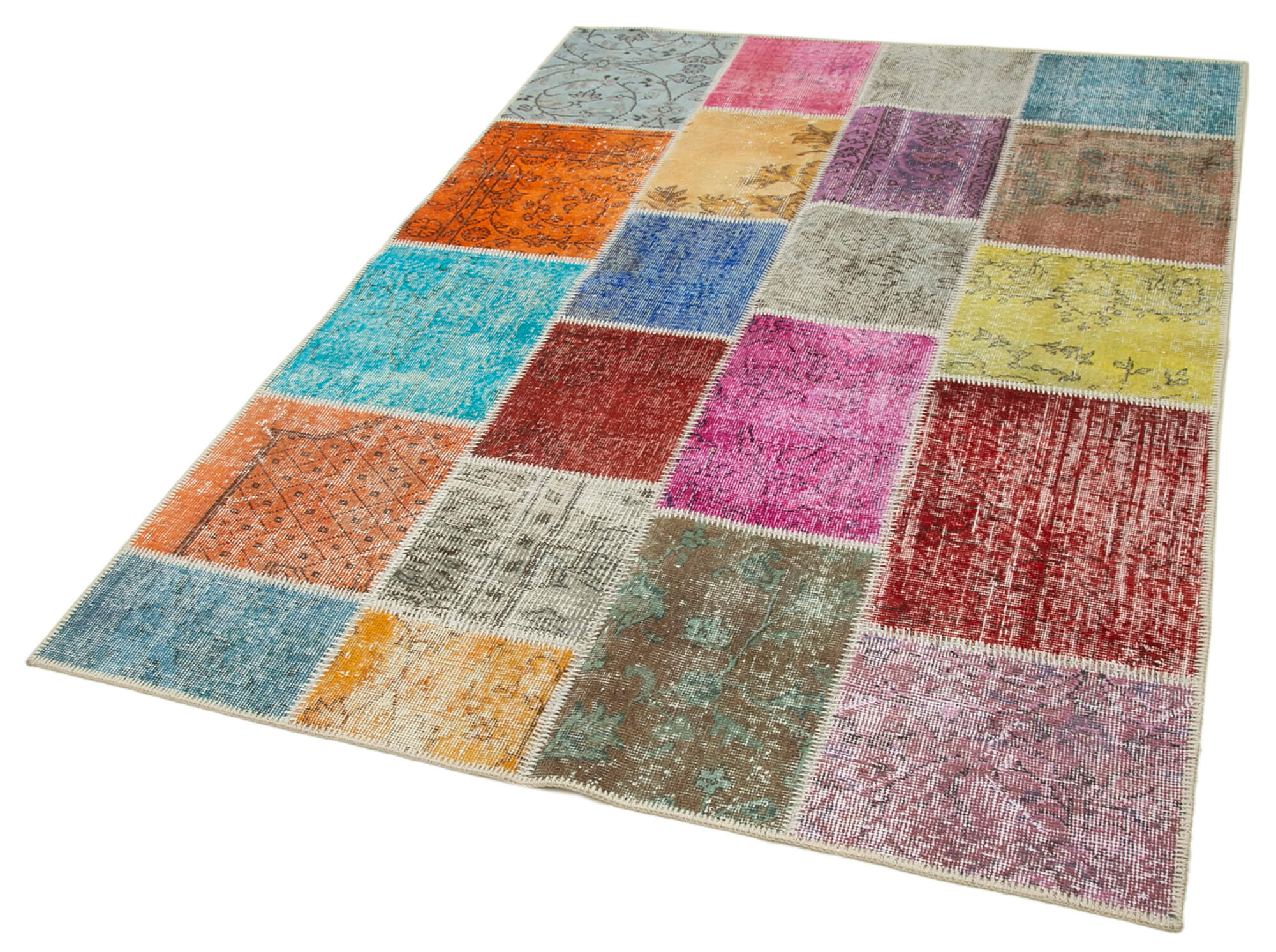 5x7 Multicolor Patchwork Rug - 31766