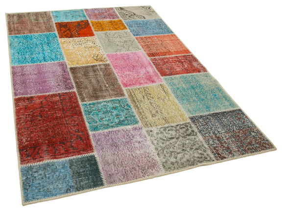 5x7 Multicolor Patchwork Rug - 31772
