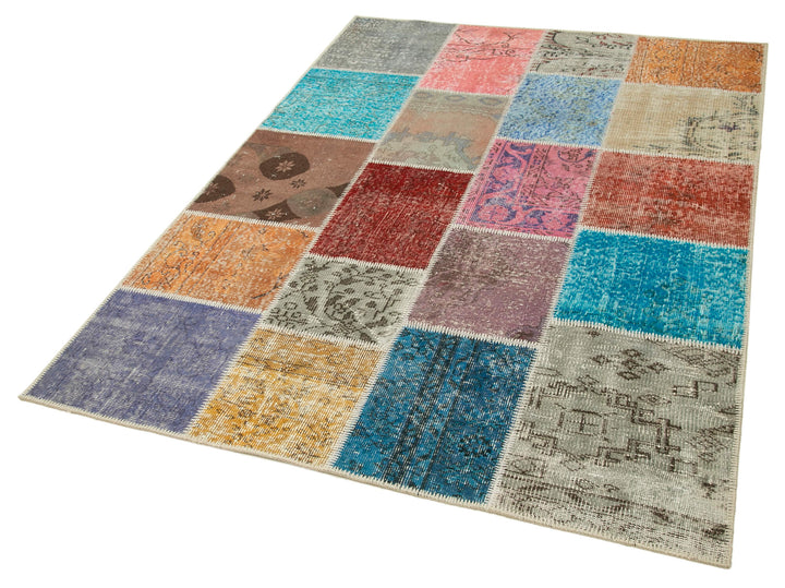 5x7 Multicolor Patchwork Rug - 31774