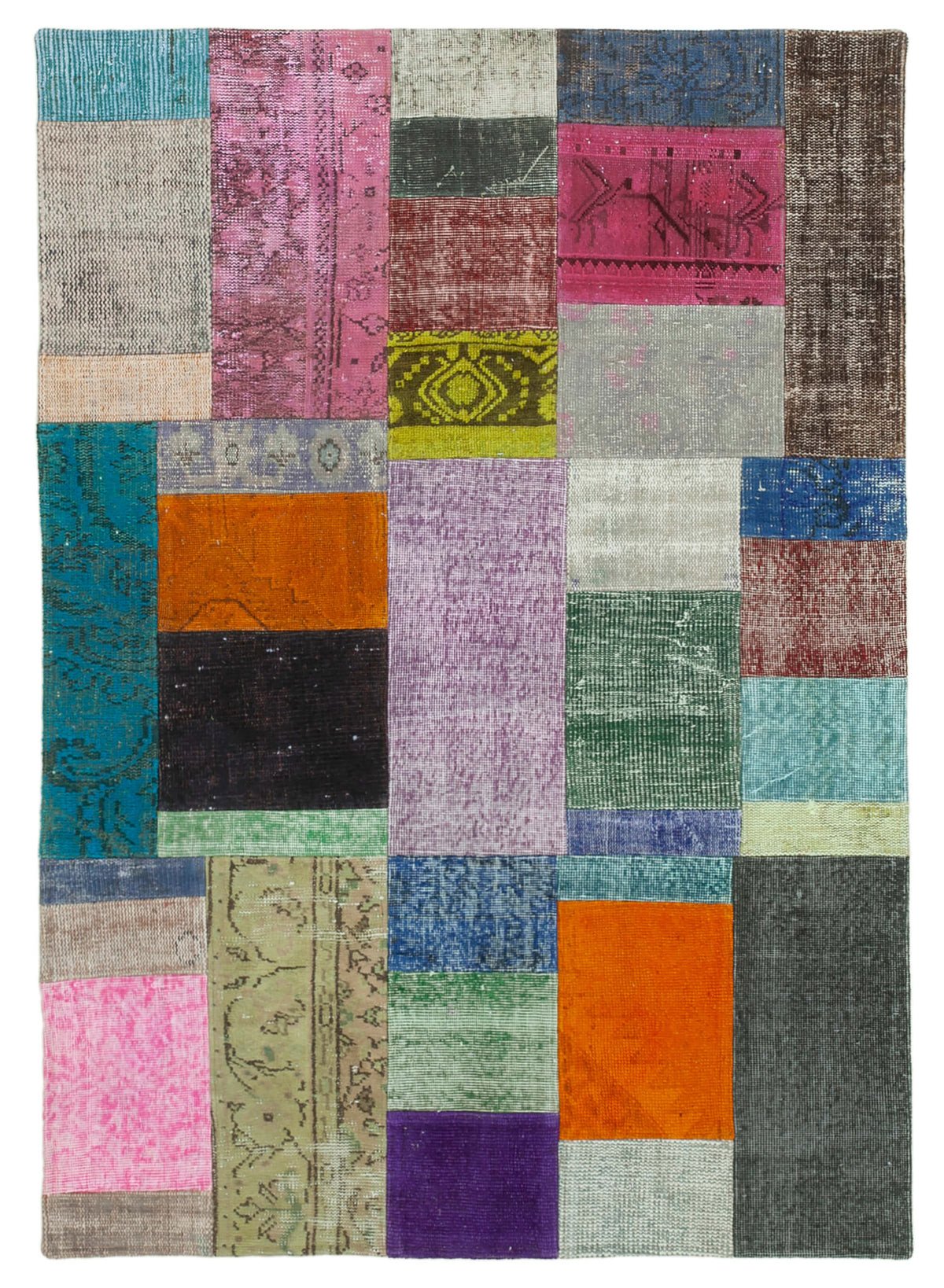 5x7 Multicolor Patchwork Rug - 31777