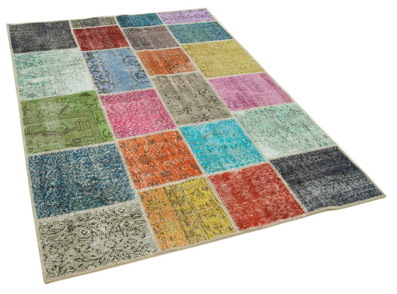 5x7 Multicolor Patchwork Rug - 31779
