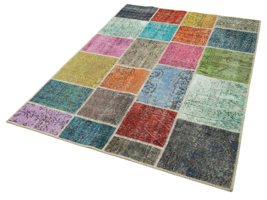5x7 Multicolor Patchwork Rug - 31779
