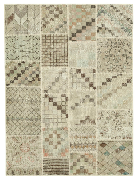 4x6 Beige Patchwork Rug - 31784