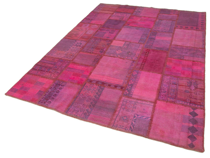 6x8 Pink Patchwork Rug - 31799