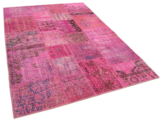 6x8 Pink Patchwork Rug - 31807
