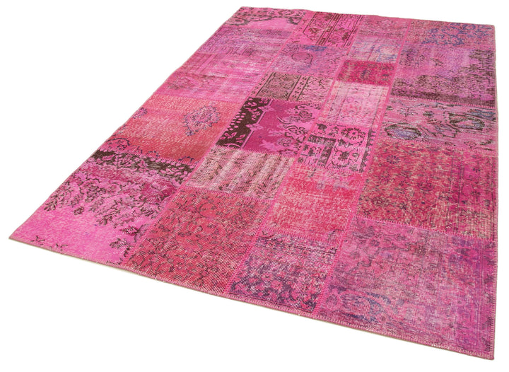 Pink Patchwork Rug 6x8 Pink Patchwork Rug - 31807