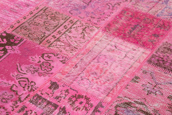 Pink Patchwork Rug 6x8 Pink Patchwork Rug - 31807