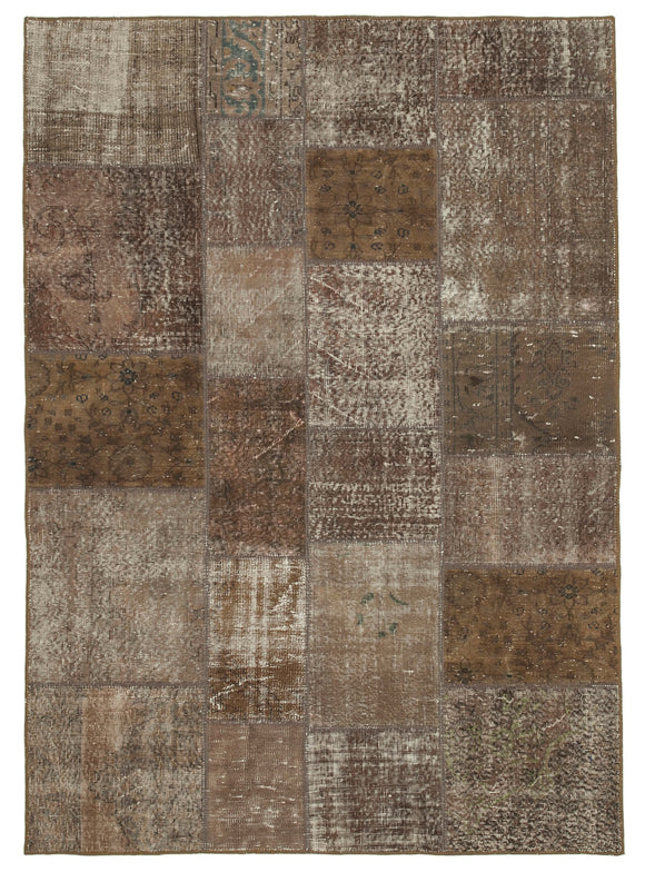6x8 Brown Patchwork Rug - 31809