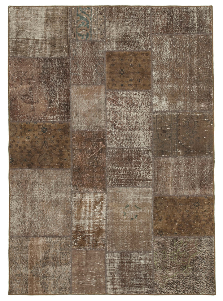 6x8 Brown Patchwork Rug - 31809