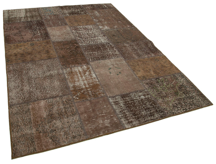 6x8 Brown Patchwork Rug - 31809