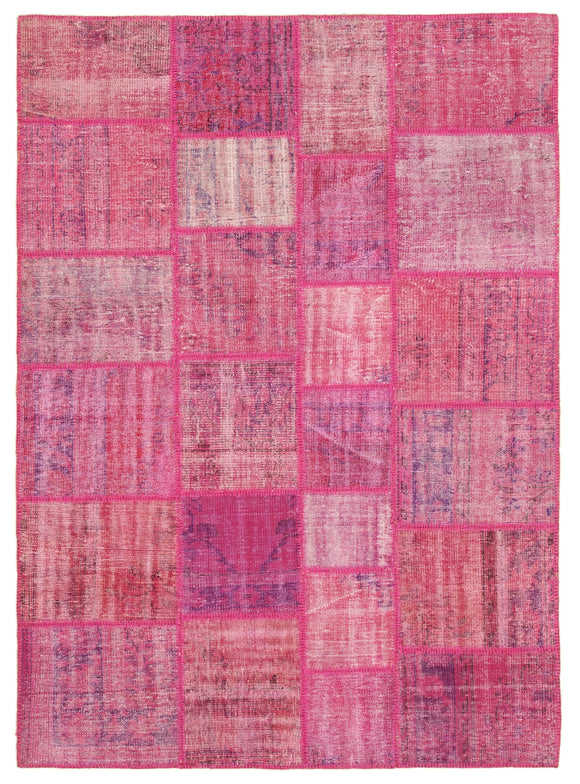 6x8 Pink Patchwork Rug - 31811
