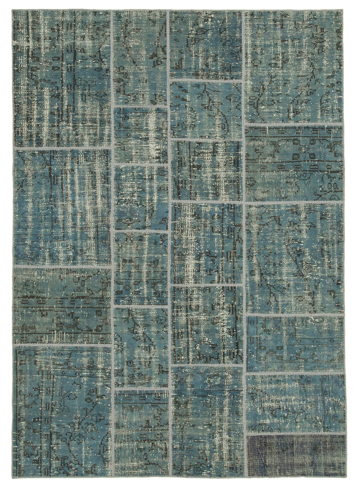 6x8 Blue Patchwork Rug - 31831