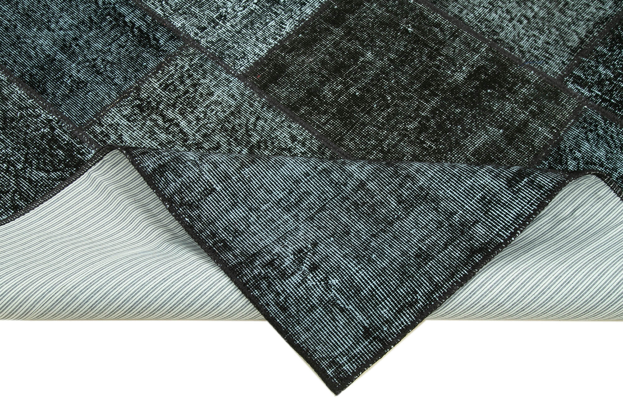 6x8 Black Patchwork Rug - 31880
