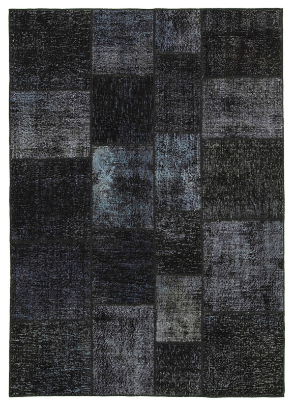 6x8 Black Patchwork Rug - 31898
