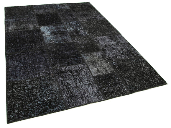 6x8 Black Patchwork Rug - 31898
