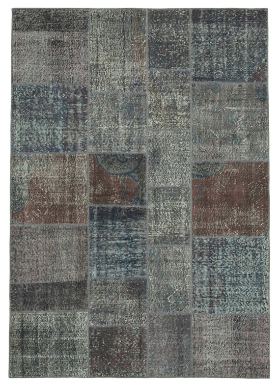 6x8 Grey Patchwork Rug - 31910