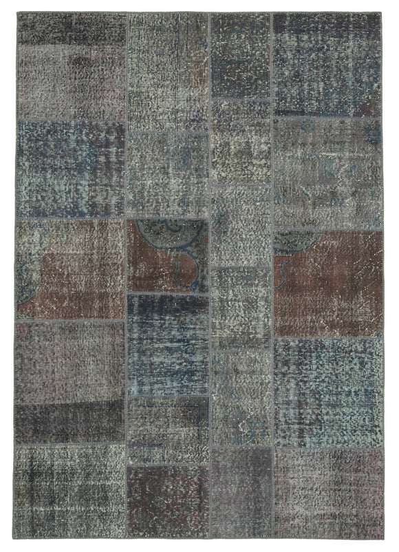 6x8 Grey Patchwork Rug - 31910