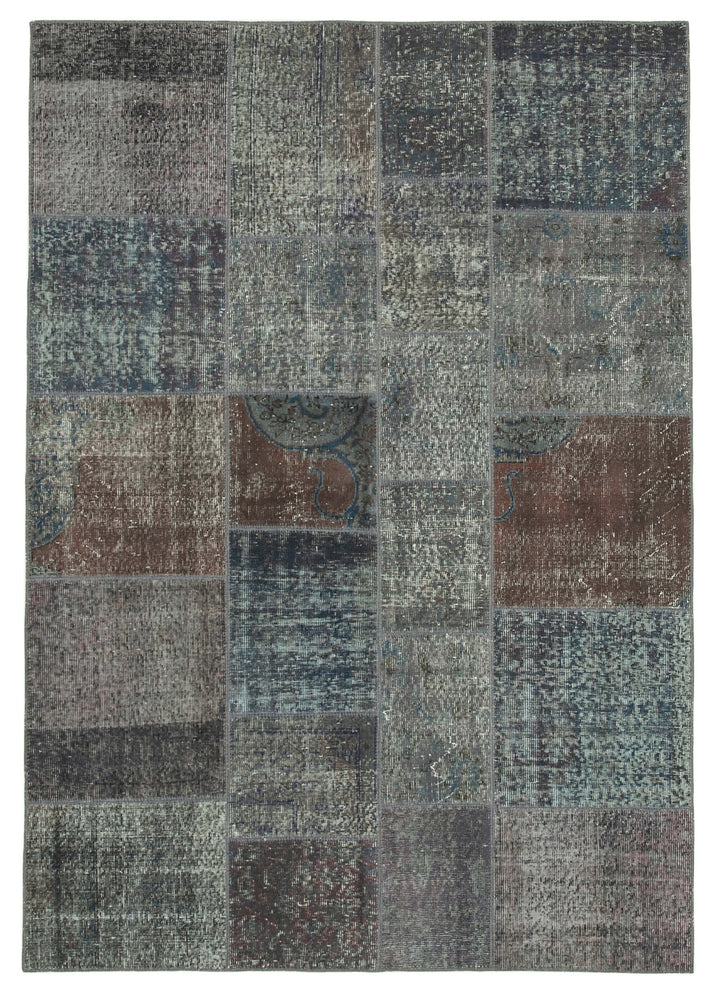6x8 Grey Patchwork Rug - 31910