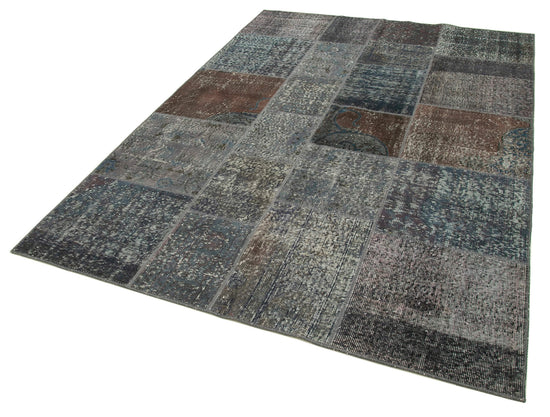 6x8 Grey Patchwork Rug - 31910