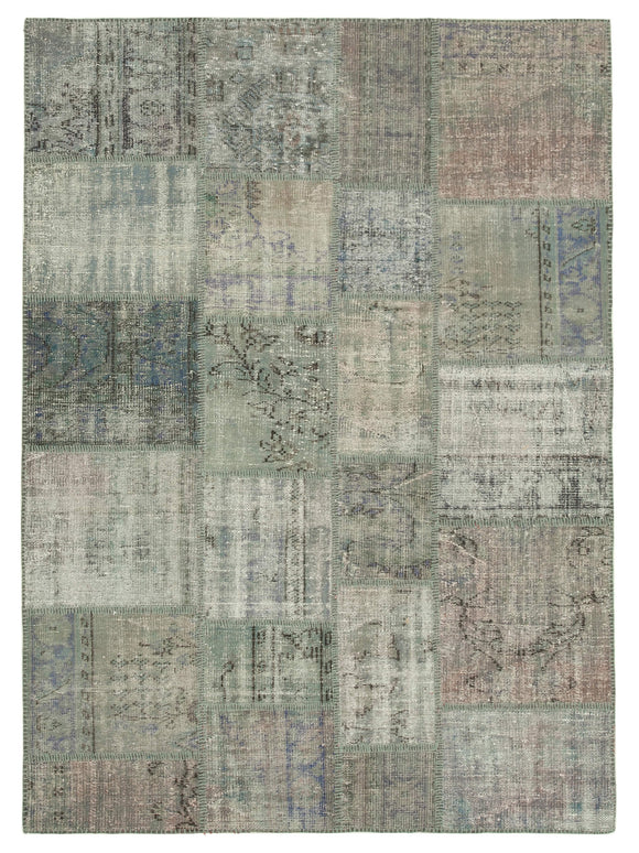 6x8 Grey Patchwork Rug - 31912